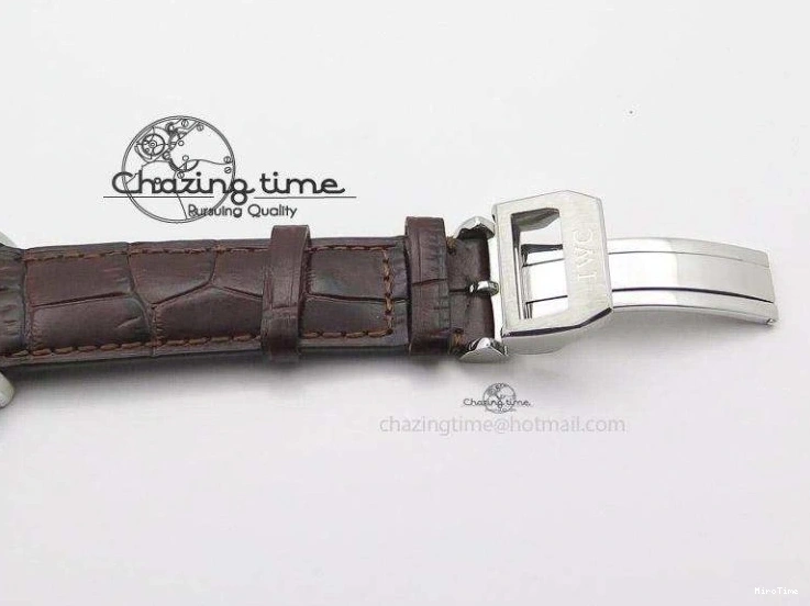 MIROTIME 0504 Pilot Chrono SS 3878 Gray Dial on Brown Leather Strap A Resilient 7395